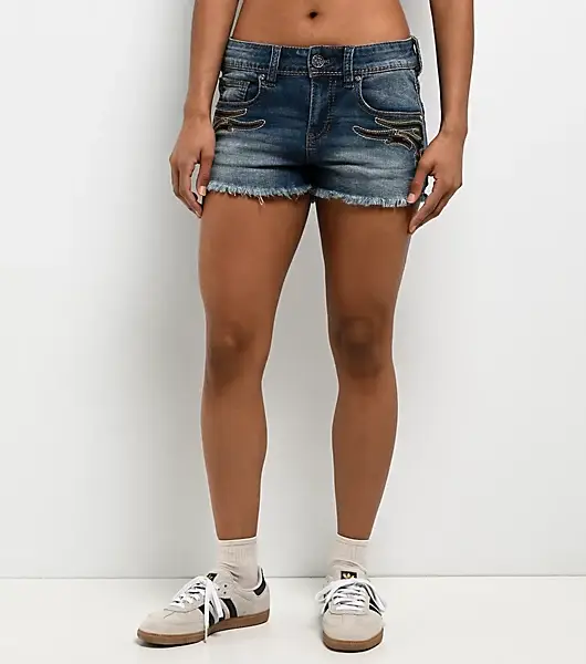 Ninth Hall Alyssia Nightshade Denim Shorts