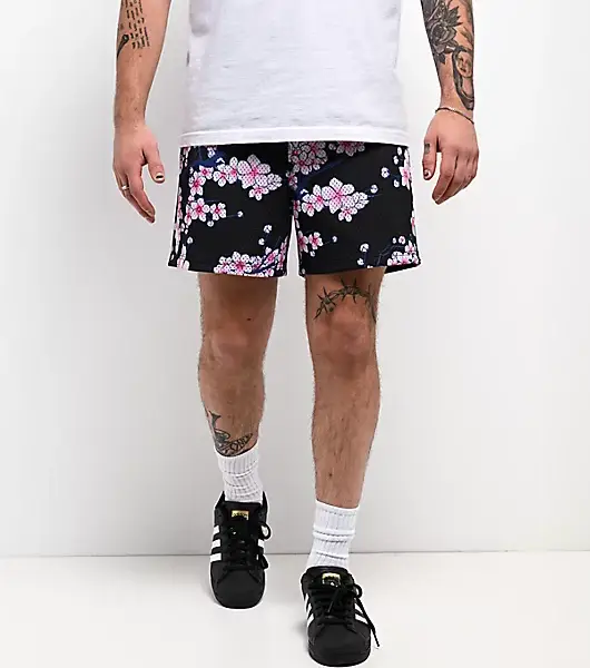 Ninth Hall Blossom Black Mesh Shorts